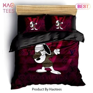 [SALE] Louis Vuitton Snoopy Luxury Brand Fashion Bedding Set Bedspread Duvet Cover Set