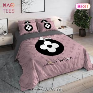 [SALE] Louis Vuitton Snoopy Pinky Luxury Brand High End Premium Bedding Set Home Decor