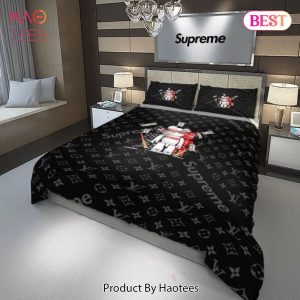 [SALE] Louis Vuitton Supreme Bearbrick Luxury Brand Bedding Set Duvet Cover Bedspread Home Decor