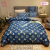 [SALE] Louis Vuitton Supreme Blue Luxury Fashion Brand Bedding Set Bedspread Duvet Cover Set