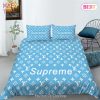 [SALE] Louis Vuitton Supreme Blue Luxury Premium Bedding Set Home Decor