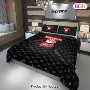 [SALE] Louis Vuitton Supreme Dragon Ball Luxury Brand High-End Bedding Set LV Home Decor