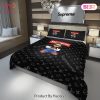 [SALE] Louis Vuitton Supreme Light Grey Luxury Brand Logo Premium Bedding Set Home Decor