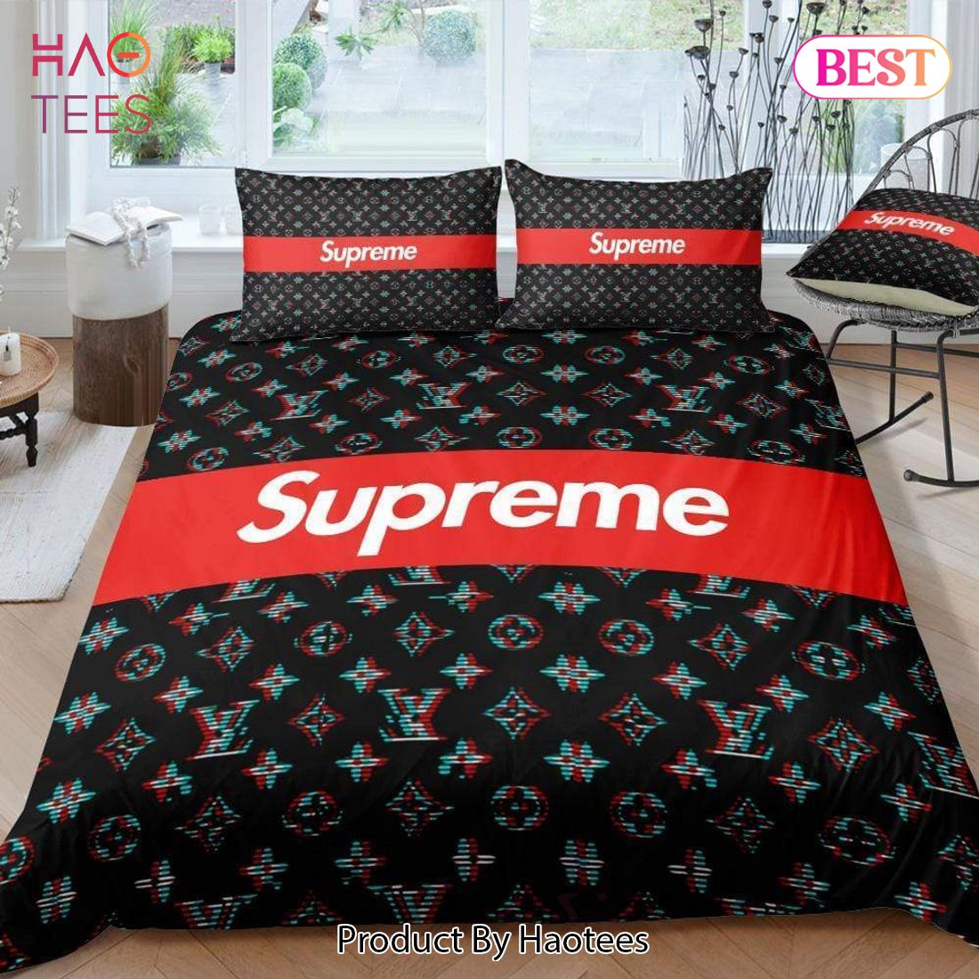 [SALE] Louis Vuitton Supreme Luxury Premium Bedding Set Home Decor Luxury Store