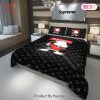 [SALE] Louis Vuitton Supreme Snoopy Black Luxury Brand Bedding Set Duvet Cover Home Decor Special Gift