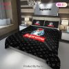 [SALE] Louis Vuitton Supreme Street Lady Black Luxury Brand Bedding Set Duvet Cover Home Decor Special Gift