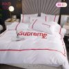 [SALE] Louis Vuitton Supreme White Fashion Luxury Brand Bedding Set Home Decor
