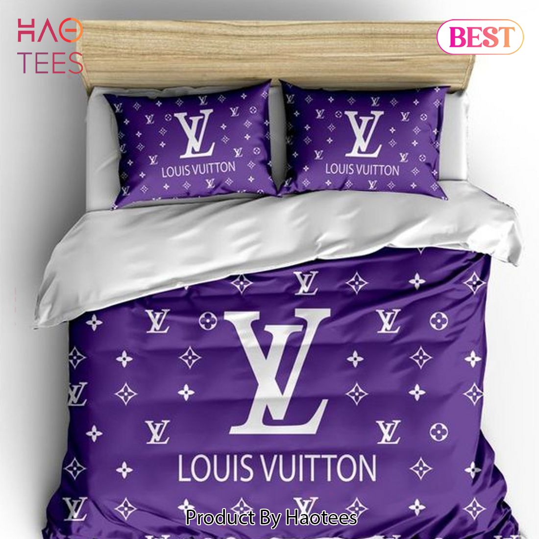 SALE] Louis Vuitton Violet Luxury Brand Fashion Bedding Set Bedspread Duvet  Cover Set