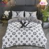 [SALE] Louis Vuitton Violet Luxury Brand Premium Bedding Set Duvet Cover Home Decor