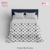 [SALE] Louis Vuitton White Brown Luxury Brand Bedding Set Duvet Cover Home Decor