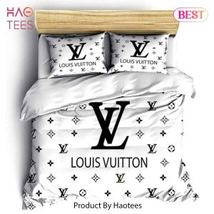 [SALE] Louis Vuitton White Luxury Brand High-End Bedding Set LV Home Decor