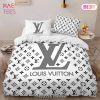 [SALE] Louis Vuitton White Luxury Brand High-End Bedding Set LV Home Decor