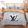 [SALE] Louis Vuitton White Luxury Fashion Brand Bedding Set