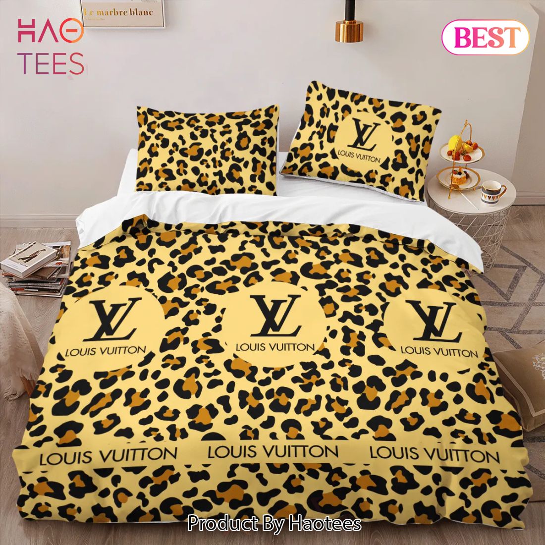 SALE] Louis Vuitton Yellow Limited Edition Luxury Brand Bedding Set  Bedspread Duvet Cover Set Home Decor