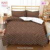 [SALE] Louis Vuitton Yellow Logo Black Orange Luxury Brand Bedding Set Duvet Cover Home Decor