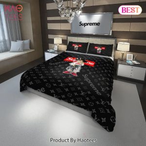 [SALE] LV Supreme Dragon Ball Luxury Brand Bedding Set Bedspread Duvet Cover Set Home Decor