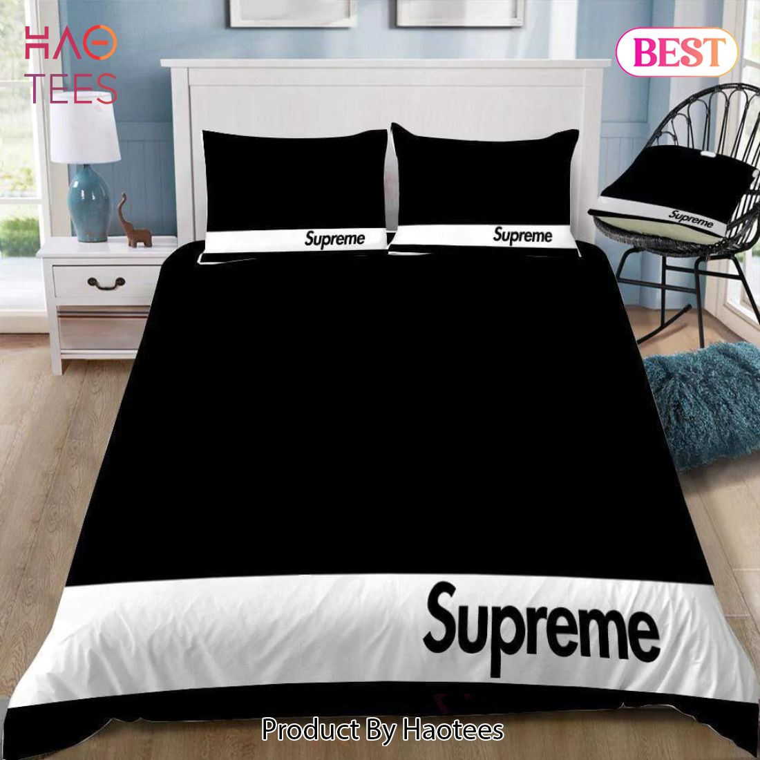 Supreme Brown Luxury Brand Premium Bedding Set Duvet Cover Home