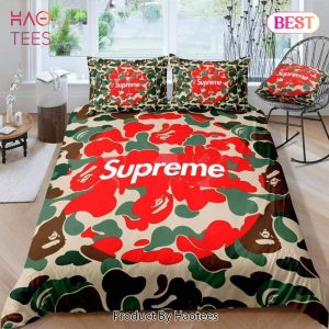 [SALE] Supreme Patchy Luxury Brand Logo Premium Bedding Set Home Decor