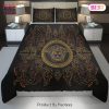 [SALE] Versace Black Golden Fashion Luxury Brand Premium Bedding Set Home Decor