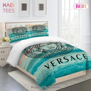 [SALE] Versace Blue Sea Luxury Brand High End Premium Bedding Set Home Decor