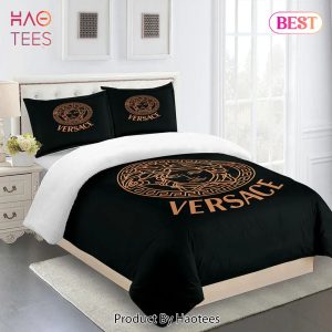 [SALE] Versace Bronze Luxury Brand Bedding Set Bedspread Duvet Cover Set Home Decor