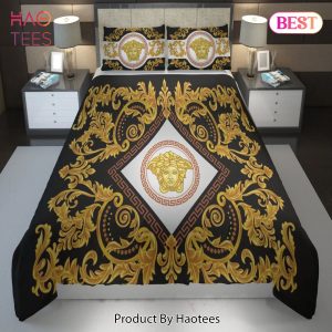 [SALE] Versace Golden Fashion Luxury Brand Bedding Set Bedspread Duvet Cover Set