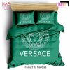 [SALE] Versace Luxury Logo Fashion Brand Bedding Set Home Decor