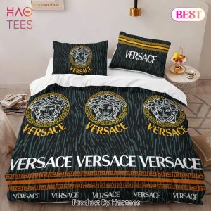 [SALE] Versace Hot Luxury Brand Logo High-End Bedding Set LV Home Decor