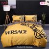 [SALE] Versace Medusa Black Luxury Brand Bedding Set Bedspread Duvet Cover Set Home Decor