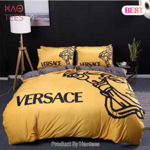 [SALE] Versace Luxury Logo Fashion Brand Premium Bedding Set Home Decor