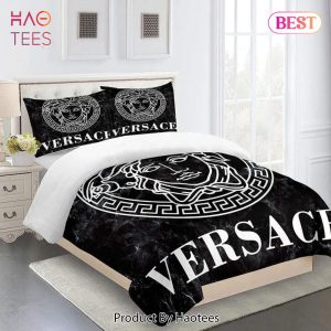 [SALE] Versace Medusa Black Luxury Brand Bedding Set Bedspread Duvet Cover Set Home Decor