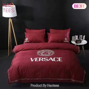 [SALE] Versace Red Luxury Brand Bedding Set Bedspread Duvet Cover Set Home Decor