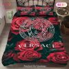 [SALE] Versace Roses Luxury Brand High End Premium Bedding Set Home Decor
