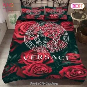 [SALE] Versace Roses Luxury Brand High End Premium Bedding Set Home Decor