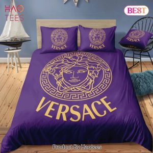 [SALE] Versace Violet Hot New Luxury Brand Bedding Set Bedspread Duvet Cover Set Home Decor