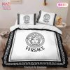 [SALE] Versace White Black Limited Edition Luxury Brand High-End Bedding Set LV Home Decor