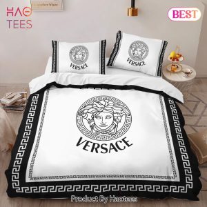 [SALE] Versace White Black Limited Edition Luxury Brand High-End Bedding Set LV Home Decor
