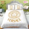 [SALE] Versace White Luxury Brand Bedding Set Bedspread Duvet Cover Set Home Decor