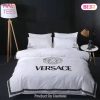 [SALE] Versace Yellow Black Premium Bedding Set Luxury Brand Duvet Cover Home Decor Special Gift