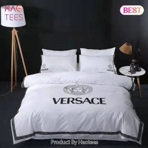 [SALE] Versace White Luxury Brand Bedding Set Bedspread Duvet Cover Set Home Decor