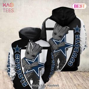 HOT Groot Hug Dallas Cowboys Baby Groot 3D Hoodie All Over Printed Hot Trend 2023