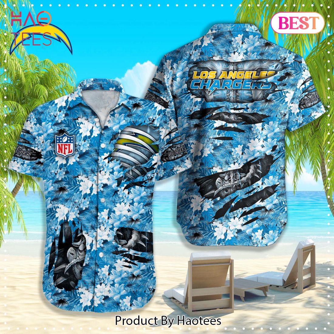 NEW Los Angeles Chargers NFL Hawaiian Shirt Summer 2023 NEW Los Angeles Chargers NFL Hawaiian Shirt Summer 2023
