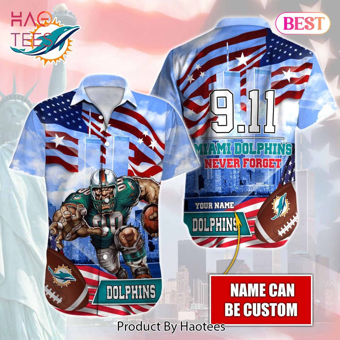 National Football League Miami Dolphins Printing Hawaiian Shirt - Hot Sale  2023