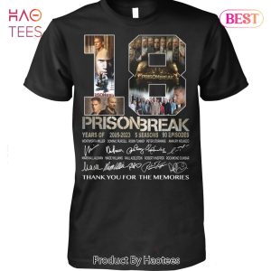 NEW 18 Year Of 2005-2023 Prison Break Thank You For The Memories Unisex T-Shirt