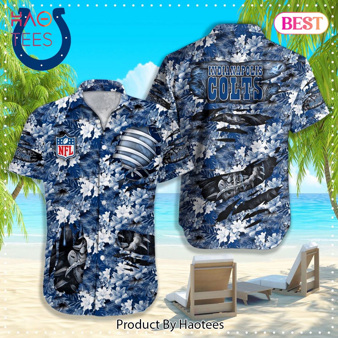 NEW Indianapolis Colts NFL Hawaiian Shirt Trending Summer 2023 NEW Indianapolis Colts NFL Hawaiian Shirt Trending Summer 2023