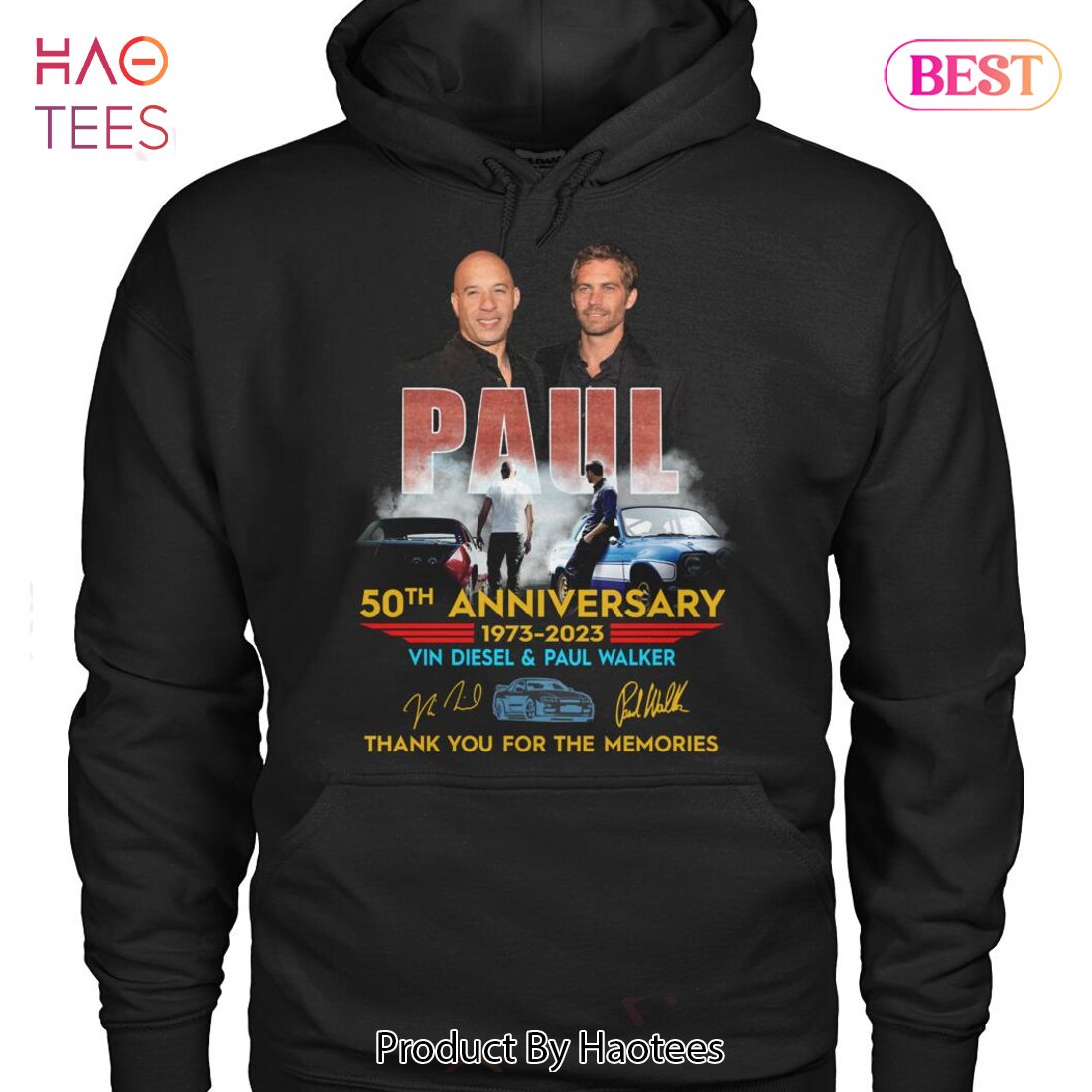 Paul 50th Anniversary 1973-2023 Vin Diesel & Paul Walker Thank You For The Memories Unisex T-Shirt Paul 50th Anniversary 1973-2023 Vin Diesel & Paul Walker Thank You For The Memories Unisex T-Shirt