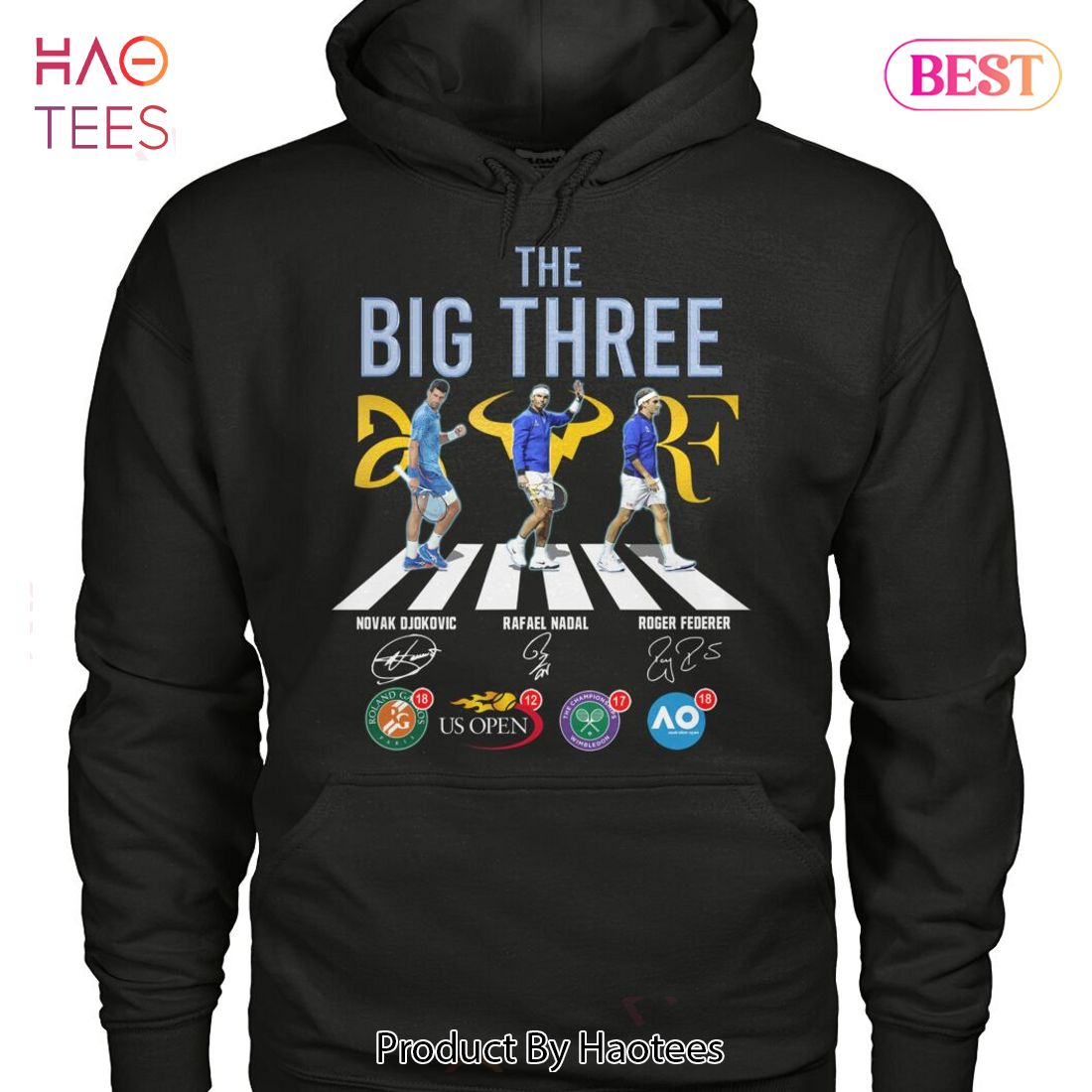 The Big Three Novak Djokovic Rafael Nadal And Roger Federer Unisex T-Shirt The Big Three Novak Djokovic Rafael Nadal And Roger Federer Unisex T-Shirt