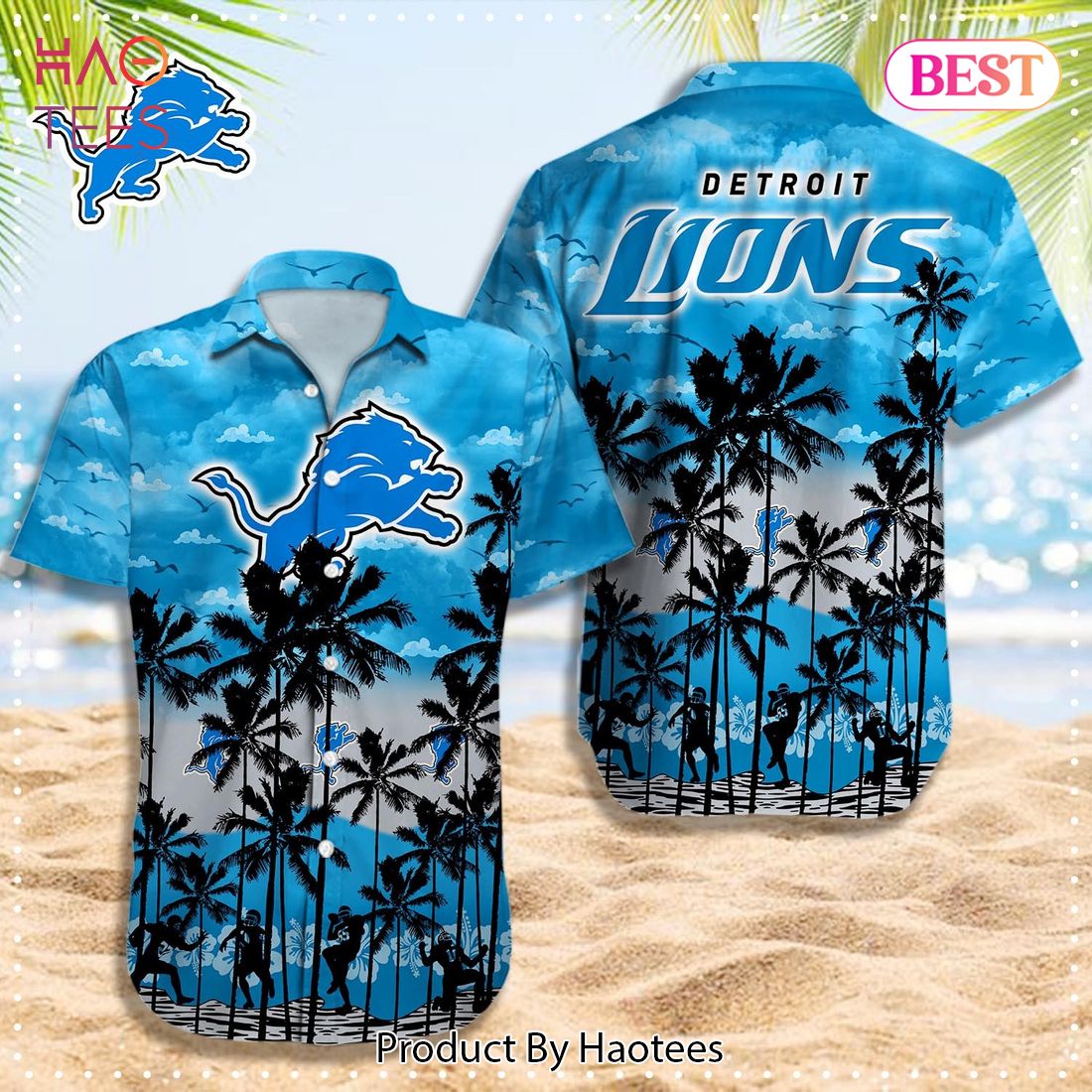 NEW Detroit Lions NFL Hawaiian Shirt And Short