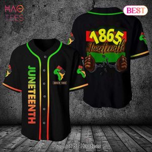 AVAILABLE 1865 Juneteenth Black Pride Baseball Jersey