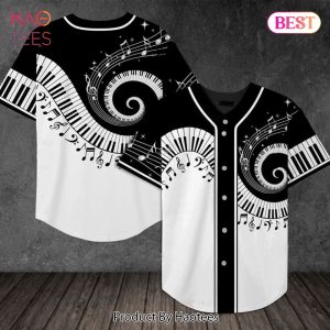 AVAILABLE Amazing B&W Piano Melody Baseball Jersey